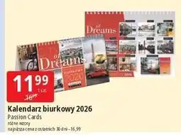E.Leclerc Kalendarz biurkowy 2026 Passion Cards oferta