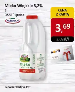 Market Point Mleko Wiejskie 3,2% 1l OSM Piątnica oferta