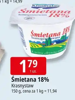 E.Leclerc Śmietana homogenizowana 18 % Krasnystaw oferta