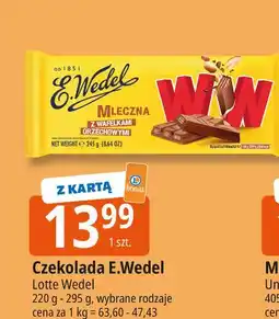 E.Leclerc Czekolada mleczna z wafelkami peanut butter E. Wedel Ww oferta