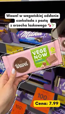 Kaufland Czekolada Wawel Vege Now z pastą z orzecha laskowego wegańska oferta