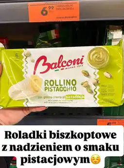 Biedronka Roladki biszkoptowe z nadzieniem pistacjowym Balconi oferta