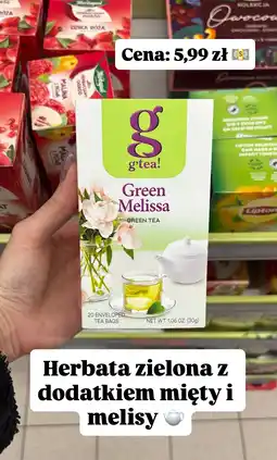 Biedronka Herbata zielona z dodatkiem mięty i melisy g'tea! oferta