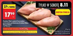 Biedronka Świeży filet z piersi kurczaka pakowany próżniowo Kraina Mięs , Mega Paka oferta