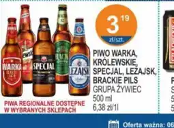 Rabat PIWO WARKA, KROLEWSKIE, SPECJAL, LEZAJSK, BRACKIE PILS oferta