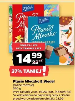 Netto Ptasie mleczko E.Wedel (różne rodzaje) oferta