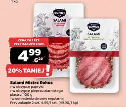 Netto Salami Mistrz Rohus w obsypce pieprzu ziarnistego oferta