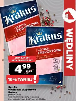 Netto Szynka wieprzowa eksportowa Krakus plastry oferta