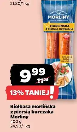 Netto Kiełbasa morlińska z piersią kurczaka Morliny oferta