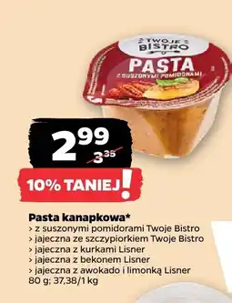 Netto Pasta kanapkowa jajeczna z awokado i limonką Lisner oferta