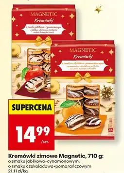 Biedronka Ciastka kremówki zimowe o smaku jabłkowo-cynamonowym Magnetic oferta