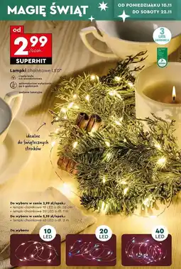 Biedronka Lampki choinkowe 40 led 2 m oferta