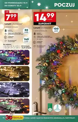 Biedronka Lampki choinkowe 140 led 8.95 m oferta