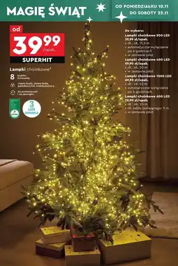 Biedronka Lampki choinkowe 600 led oferta