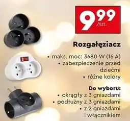 Biedronka Rozgałęziacz 2 gniazdkowy z włącznikiem Niteo Tools oferta