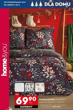 Biedronka Komplet pościei z mikrofibry 220 x 200 cm + 2 70 80 Home&You oferta