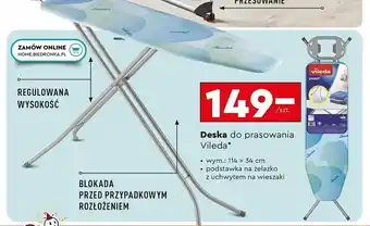 Deska do prasowania 114 x 34 cm Vileda