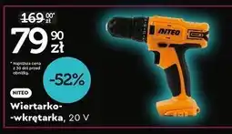 Biedronka Wiertarko-wkrętarka akumulatorowa 20 v Niteo Tools oferta