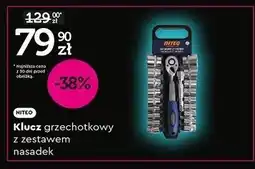 Biedronka Klucz grzechotkowy 1/4 z nasadkami Niteo Tools oferta