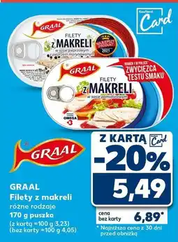 Kaufland Filety z makreli, różne rodzaje Graal oferta