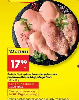 Biedronka Filet z piersi kurczaka pakowany próżniowo Mega Paka Kraina Mięs oferta