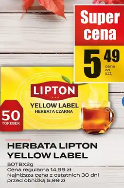 Supeco Herbata Lipton Yellow Label czarna 50 torebek oferta