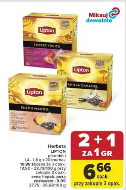 Carrefour Market Herbata LIPTON piramidki różne rodzaje oferta