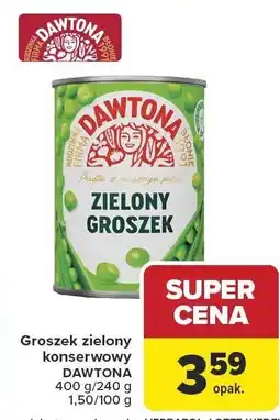 Carrefour Market Groszek zielony konserwowy Dawtona 400 g/240 g oferta