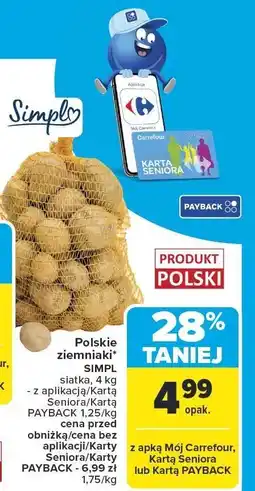 Carrefour Market Ziemniaki polskie Simply oferta