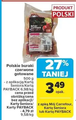 Carrefour Market Buraki czerwone gotowane polskie Carrefour Market oferta