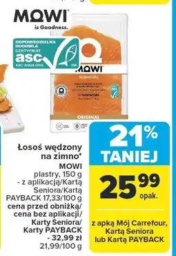 Carrefour Market Łosoś wędzony na zimno MOWI oferta