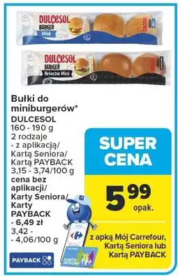 Carrefour Market Bułki do miniburgerów DULCESOL oferta