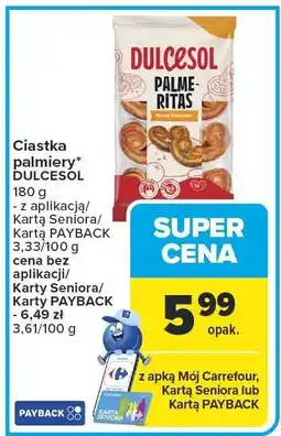 Carrefour Market Ciastka palmiery DULCESOL oferta