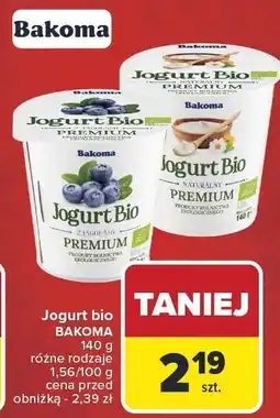 Carrefour Jogurt bio Bakoma Premium 140 g oferta