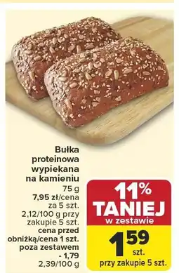 Carrefour Bułka proteinowa wypiekana na kamieniu Carrefour oferta