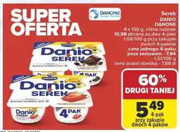Carrefour Serek DANIO DANONE 4 x 130 g, różne rodzaje oferta