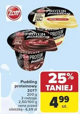 Carrefour Pudding proteinowy ZOTT 200 g 3 rodzaje 2,50/100 g oferta