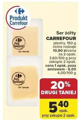 Carrefour Ser żółty CARREFOUR plastry oferta
