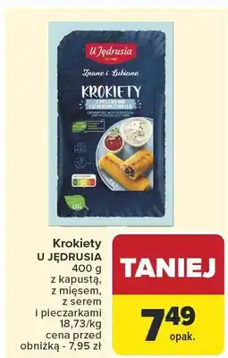 Carrefour Krokiety U JĘDRUSIA z kapustą z mięsem, z serem i pieczarkami oferta