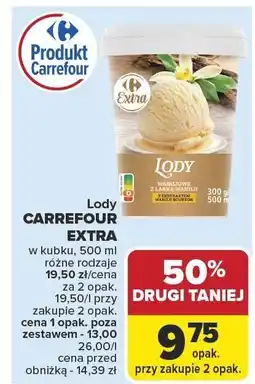 Carrefour Lody CARREFOUR EXTRA w kubku oferta