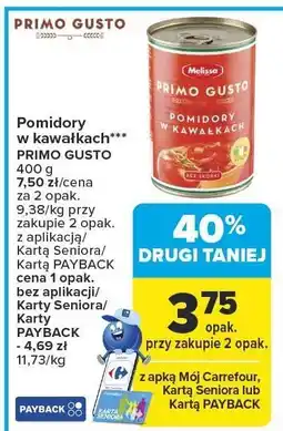 Carrefour Pomidory w kawałkach PRIMO GUSTO oferta