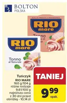 Carrefour Tuńczyk RIO MARE oferta