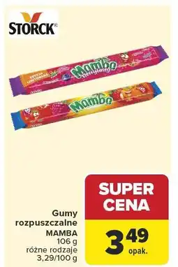 Carrefour Gumy rozpuszczalne Mamba różne rodzaje Storck oferta
