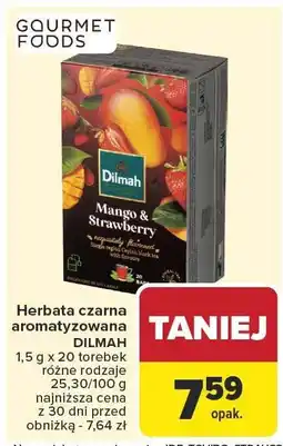 Carrefour Herbata czarna aromatyzowana Dilmah różne rodzaje oferta