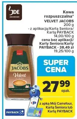 Carrefour Kawa rozpuszczalna Velvet Jacobs JDE oferta