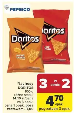 Carrefour Nachosy DORITOS różne smaki 100 g oferta