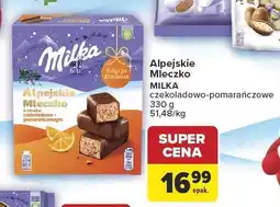 Carrefour Alpejskie Mleczko Milka czekoladowo-pomarańczowe oferta