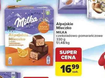 Alpejskie Mleczko Milka czekoladowo-pomarańczowe