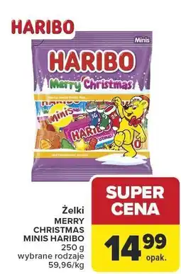 Carrefour Żelki MERRY CHRISTMAS MINIS HARIBO 250 g, wybrane rodzaje oferta