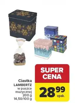 Carrefour Ciastka LAMBERTZ w puszce muzycznej 200 g oferta